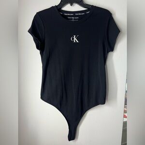 Calvin Klein Jeans Black Short Sleeve Bodysuit